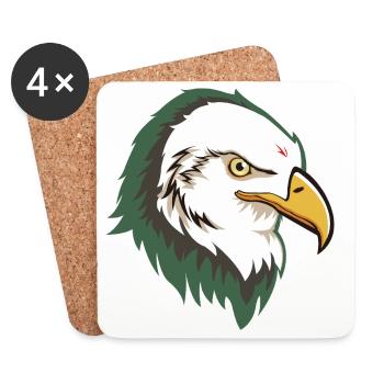 Eagle Head - Coasters (set of 4) - white - Front