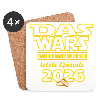 Farewell bachelor / bachelorette 2026 That's it - Coasters (set of 4) - white - Front