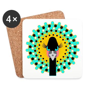 Pouvoir des filles oiseaux - Dessous de verre (lot de 4) - blanc - Devant