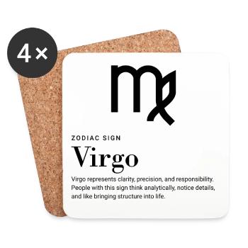 Virgo - Zodiac sign - Untersetzer (4er-Set) - Weiß - Vorne
