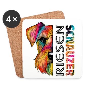 Schnauzer - Coasters (set of 4) - white - Front
