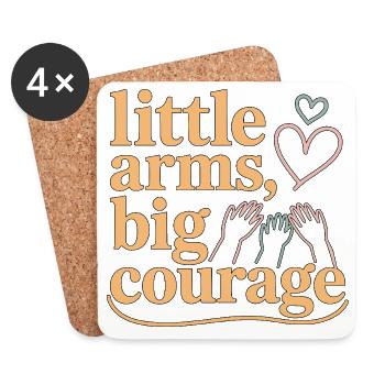 Pediatric Nurse Little Arms Big Courage Kids Nurse - Untersetzer (4er-Set) - Weiß - Vorne