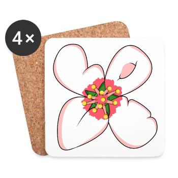 Love - Coasters (set of 4) - white - Front