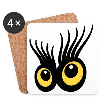 Eyes - Coasters (set of 4) - white - Front