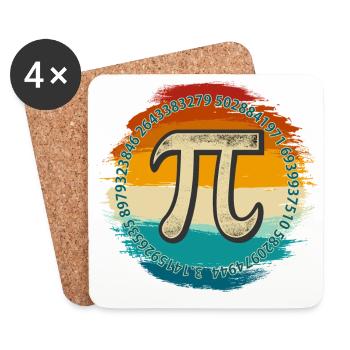 Pi Spectrum Emblem Tee - Coasters (set of 4) - white - Front