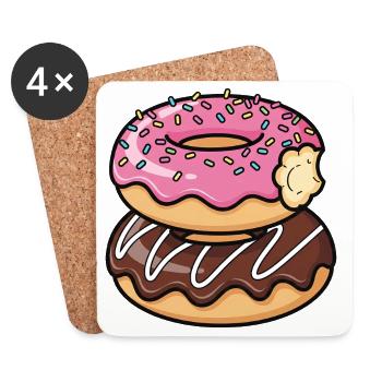 Sweet Stack Donuts Pop Art - Untersetzer (4er-Set) - Weiß - Vorne