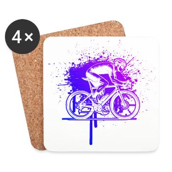 Roadbike Stil für jeden Anlass - Untersetzer (4er-Set) - Weiß - Vorne