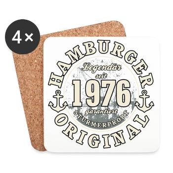 50th Birthday 2026 Hamburg Original Gift - Coasters (set of 4) - white - Front
