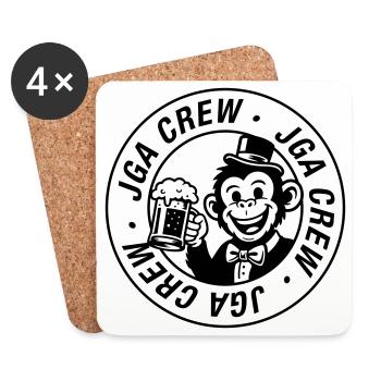 Jga Crew Affe Junggesellenabschied - Untersetzer (4er-Set) - Weiß - Vorne