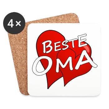 Best granny - Coasters (set of 4) - white - Front