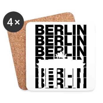 BERLIN PRIDE BRANDENBURG CAPITAL IS BERLIN - Coasters (set of 4) - white - Front