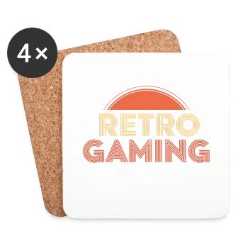 Jeux rétro - Dessous de verre (lot de 4) - blanc - Devant