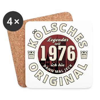 50th Birthday 2026 Cologne Original Born 1976 - Coasters (set of 4) - white - Front