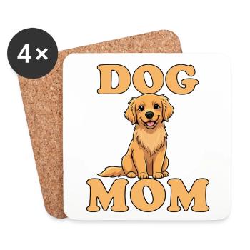 Dog Mom – Süßes Hunde Mama Motiv - Untersetzer (4er-Set) - Weiß - Vorne