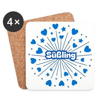 Süßling  - Untersetzer (4er-Set) - Weiß - Vorne