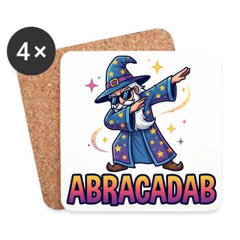 Abracadab Wizard Fantasy Meme - Untersetzer (4er-Set) - Weiß - Vorne