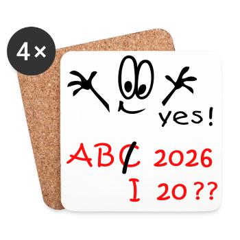 Back to school 2026 Abitur ? - Coasters (set of 4) - white - Front