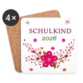 Schoolchild 2026 - Coasters (set of 4) - white - Front