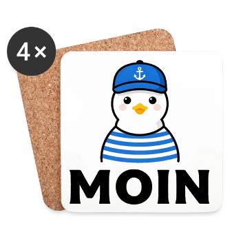 Möwe  - Untersetzer (4er-Set) - Weiß - Vorne