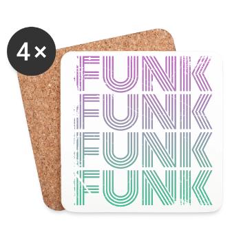 Funk Vintage - Untersetzer (4er-Set) - Weiß - Vorne