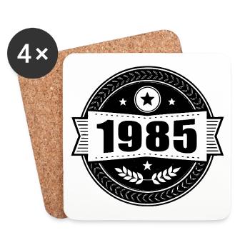 1985 black - Untersetzer (4er-Set) - Weiß - Vorne