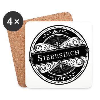 SIEBESIECH - Schweizer Bezeichnung für cooler Typ - Untersetzer (4er-Set) - Weiß - Vorne