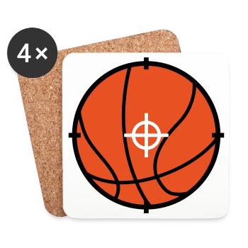 Basket Ball / Basketball / Basktet-Ball / Sport - Dessous de verre (lot de 4) - blanc - Devant