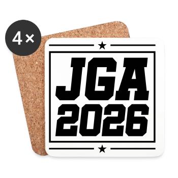 Jga 2026 Junggesellenabschied - Untersetzer (4er-Set) - Weiß - Vorne