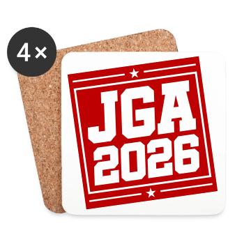 Jga 2026 Bachelor Party - Coasters (set of 4) - white - Front