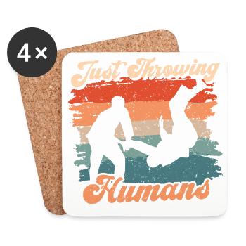 Judo Kampfsport Just Throwing Humans - Untersetzer (4er-Set) - Weiß - Vorne