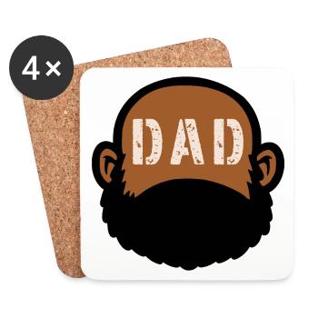 PAPA BARBE - Dessous de verre (lot de 4) - blanc - Devant