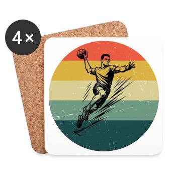 Handball Stil für jeden Anlass für Männer - Untersetzer (4er-Set) - Weiß - Vorne