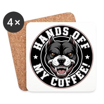 Hände weg von meinem Kaffee - Untersetzer (4er-Set) - Weiß - Vorne