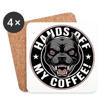 Hände weg von meinem Kaffee - Untersetzer (4er-Set) - Weiß - Vorne
