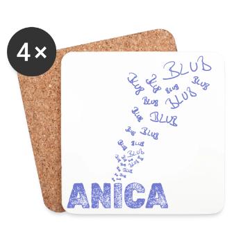 Anica en tant que voile - Dessous de verre (lot de 4) - blanc - Devant