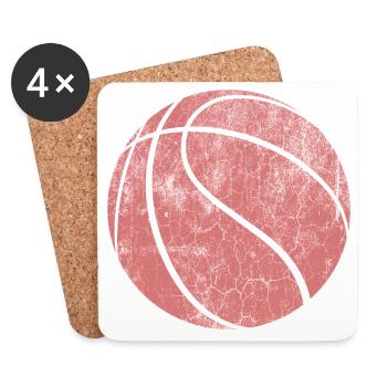 basketball - Coasters (set of 4) - white - Front