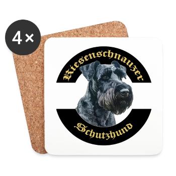 Riesenschnauzer IGP Motiv  - Untersetzer (4er-Set) - Weiß - Vorne