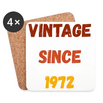 Anniversaire 1972 - Millésime depuis 1972 - Dessous de verre (lot de 4) - blanc - Devant