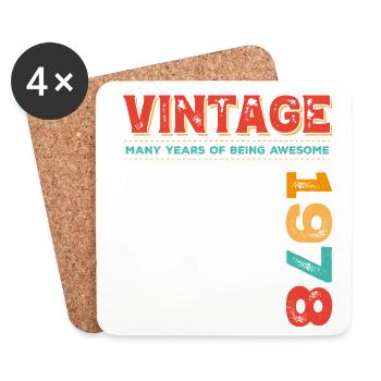 Vintage 1978 - Coasters (set of 4) - white - Front