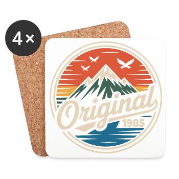 Original 1985 vintage retro 1985 anniversary - Coasters (set of 4) - white - Front