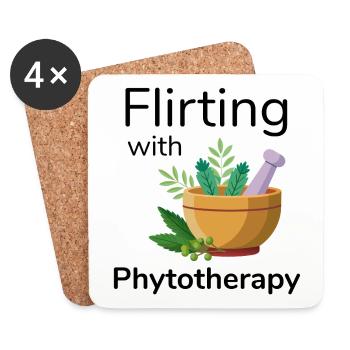 Herboriste flirtant avec un professionnel de la phytothérapie - Dessous de verre (lot de 4) - blanc - Devant