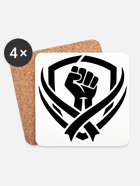 Combat logo - Coasters (set of 4) - white