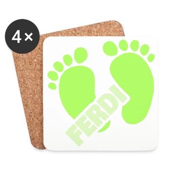 Birth of Ferdi - Coasters (set of 4) - white - Front