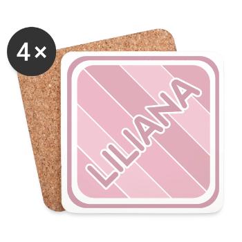Geschenk für Liliana - Untersetzer (4er-Set) - Weiß - Vorne