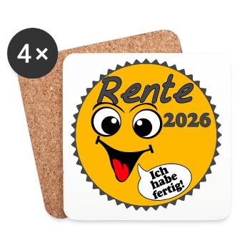 Pension 2026 Sunshine I have ... - Coasters (set of 4) - white - Front