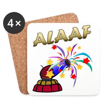 Alaaf Karneval Feuerwerk Fasching - Untersetzer (4er-Set) - Weiß - Vorne