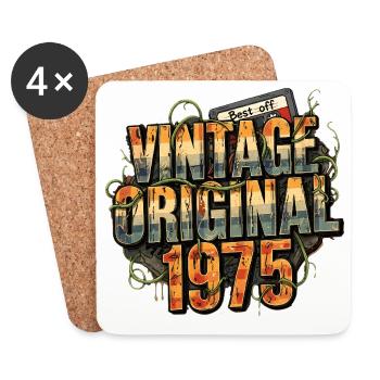 Vintage Original 1975 - Untersetzer (4er-Set) - Weiß - Vorne