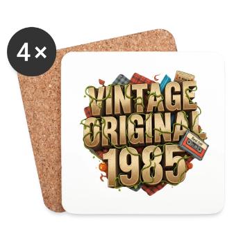 Vintage Original 1985 Rétro - Dessous de verre (lot de 4) - blanc - Devant