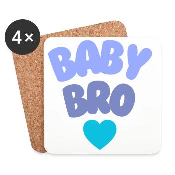 Baby Bro Love - Coasters (set of 4) - white - Front