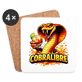Kobra Cocktail Illustration Cobra Libre - Untersetzer (4er-Set) - Weiß - Vorne